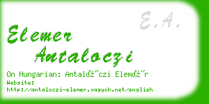 elemer antaloczi business card